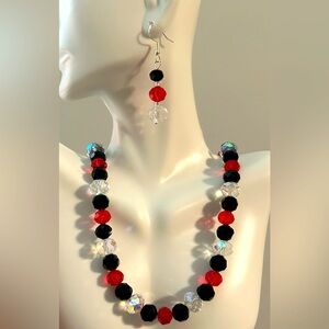 Red & Black Jewelry Set